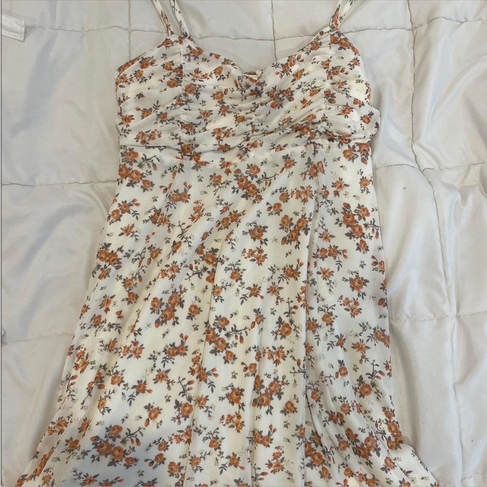 Marshall White and Orange Floral Dress
